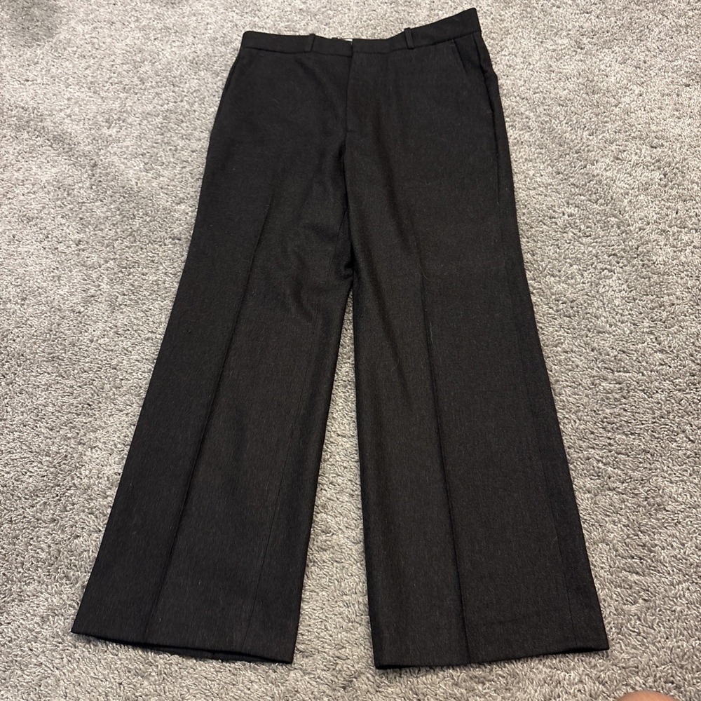 NEW Farah 2000 (Y2K) Mens Black Flat Front Washable Wool Dress Pants 32x28 READ